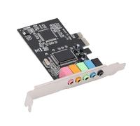 Denash Scheda Stereo 3D, Scheda Udibile Interna PCIe, Adattatore Surround 5.1 per PC Desktop, Supporto Diretto 3D, EAX, Tecnologia DLS, di Basso Profilo, Vinci 7, Vista 32/64 Bit,