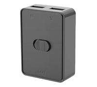 Denash Selettore USB 2.0, Commutatore USB 2 in 1 Uscita Plug and Play per Condividere Stampante Tastiera Mouse Scanner, con Trasferimento Ad Alta velocità Fino a 45 MB/S, per OS X