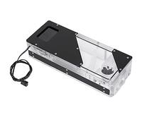 Denash Serbatoio D'acqua Intelligente RGB Misurazione della velocità LCD per il Raffreddamento 'acqua per Computer PC 5V, Acrilico + Lega di Alluminio, capacità di 150 Ml, Display LCD VA per