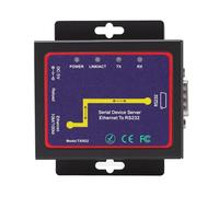 Denash Server Seriale Industriale, Convertitore da 232 a Ethernet con Protezione ESD e Protocollo IP, per Trasmissione RTU e Bidirezionale (Spina europea)