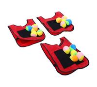 Denash Set di Giubbotti con Palline Adesive per Bambini - Set di Giochi con Tag Dodgeball da 5 Palline, Gilet Sportivi Interattivi per Esterni con Parte Anteriore Autoadesiva per il Gioco di Lancio