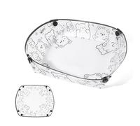 Denash Set di Piatti da Campeggio, Piatti Pieghevoli da 4 Pezzi con Chiusura a Scatto, Stoviglie Portatili in PP per Uso Alimentare per Viaggi di Picnic in Campeggio All'aperto (Piatto Piano