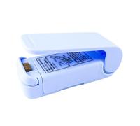Denash Sigillatrice Manuale per Sacchetti, Macchina Termosaldante Portatile per Sacchetti per Imballaggio di Snack di Frutta Secca, Sigillatrice per Domestici con Chiusura a Pressione (BLUE)