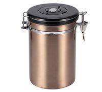 Denash Sigillazione del Serbatoio in Acciaio Inossidabile -stoccaggio tè da tè per Fagioli a Base di Fagioli con Valvola di Evacuazione Dell'aria, Igienico e Durevole, per gli Amanti del caffè (1.8L