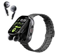 Denash Smartwatch e Auricolari 2 in 1, 2,01'' Schermo HD Bluetooth Fitness Tracker, 100 + Modalità di Sport, Monitor del Sonno Frequenza Cardiaca, Compatibile con Android e iOS