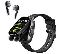 Denash Smartwatch e Auricolari 2 in 1, 2,01'' Schermo HD Bluetooth Fitness Tracker, 100 + Modalità di Sport, Monitor del Sonno Frequenza Cardiaca, Compatibile con Android e iOS