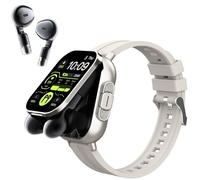 Denash Smartwatch e Auricolari 2 in 1, 2,01'' Schermo HD Bluetooth Fitness Tracker, 100 + Modalità di Sport, Monitor del Sonno Frequenza Cardiaca, Compatibile con Android e iOS