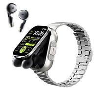 Denash Smartwatch e Auricolari 2 in 1, 2,01'' Schermo HD Bluetooth Fitness Tracker, 100 + Modalità di Sport, Monitor del Sonno Frequenza Cardiaca, Compatibile con Android e iOS