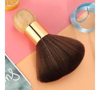Denash Spazzola Barbiere Spolverino Morbido per la Pulizia di Collo e Viso Eccellente Comfort Burlywood 1 unità (Colore del legno naturale)