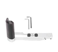 Denash Staffa per Impugnatura a Forma di L per Fotocamera Zfc, Piastra Base in Lega di Alluminio con Impugnatura in Legno, Piastra a Sgancio Rapido per Fotografia Vlog Filmmaking (SILVER)