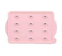 Denash Stampo per Gelato in Silicone con Coperchio, Gelatiera Fai-da-te Non Tossica per di Casa, Ufficio, Bar, Stampo per Gelato Resistente Alle Alte Temperature per Succhi Congelati e Altro (Rosa