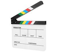 Denash Strumento D'azione per il Regista del Regista ACRYLIC Clapperboard per la Produzione di Video, Fotografia della Fotocamera (Lavagna colorata (PAV1CWE3))