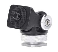 Denash Supporto per Scarpe Eudinale in Lega di Alluminio Leggero con Angolo Regolabile per il Blitz della Fotocamera, il Microfono, gli Appassionati di Fotografia [argento]