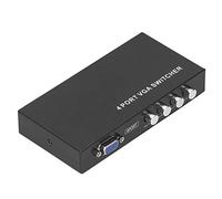 Denash Switcher VGA di 4 Porte per Monitor TV per PC LCD, Mostra Quattro Sorgenti di Segnale su un Singolo Schermo, Facile da Cambiare tra le Fonti, Ideale per i Proiettori