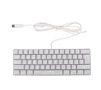 Denash Tastiera da Gioco Cablata USB a 61 Tasti Retroilluminazione RGB Design Meccanico Compatto con 25 Tasti Nessun Conflitto per Lavoro e Gioco