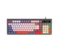 Denash Tastiera Meccanica a 98 Tasti, Retroilluminata RGB con Copritasti a 3 Colori e 19 Tasti Anti-effetto Fantasma, per la Digitazione da Ufficio di Gioco su MacOS (GREY)