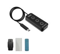 Denash Tastiera Personalizzata USB, Mini Chiave a 3 Tasti per la Pasta di Copia 'ufficio di Gioco con Assorbimento Magnetico, Funzioni Multimediali, Riconoscimento Touch Dot Braille, (HK33UWM White)