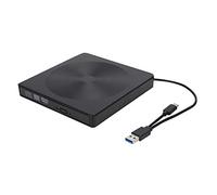 Denash Unità DVD Esterna USB 3.0, Masterizzatore Disco Ottico Portatile Sottile in Materiale ABS con Chip Anti-burnout e Correzione Errori, per Operativo Desktop P