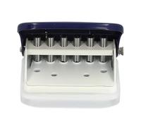 Denash Vane/ala Firmata Metalmente 6 Fori di Punzonatura per Carta A4 A5 B5, 5 Fogli di Fori di capacità, Foratura, Organizzazione di Carta Ordinata e Organizzata, ABS in Lega ABS (BLUE)