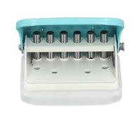 Denash Vane/ala Firmata Metalmente 6 Fori di Punzonatura per Carta A4 A5 B5, 5 Fogli di Fori di capacità, Foratura, Organizzazione di Carta Ordinata e Organizzata, ABS in Lega ABS (GREEN)