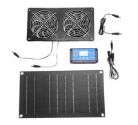 Denash Ventole di Ventilazione a Base di Pannelli Solari da 20W, Ventole a Doppio Scarico da 6 Pollici, con Controller di Distribuzione, Materiale di Silicio Monocristallino