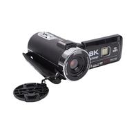 Denash Videocamera 8K, Videocamera con Zoom Digitale 64MP 18X con Touch Screen da 3 Pollici e Luce LED, per di Viaggio in Streaming Live