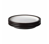Denby 406048905 Elements Set di piatti da 4 pezzi, nero/bianco, 26,5 x 26,5 x 3 centimetri