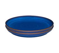 Denby Halo, Terraglia, Imperial Blue Coupe, 2 Plates