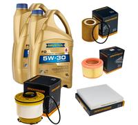 DENCKERMANN Controllo Set 10L RAVENOL 5W-30 per Ford Ranger 3.2 TDCi 4x4 2.2