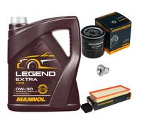 DENCKERMANN Controllo Set 5 L MANNOL 0W-30 per Opel Crossland X 1.2