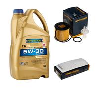 DENCKERMANN Controllo Set 5 L RAVENOL FO 5W-30 per Daihatsu Sirion 1.3