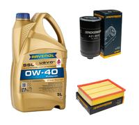 DENCKERMANN Controllo Set 5 L RAVENOL SSL 0W-40 per VW Transporter IV 2.5