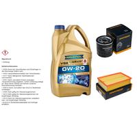DENCKERMANN Controllo Set 5 L RAVENOL VSE 0W-20 per VW T-ROC Cabriolet