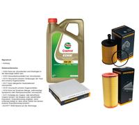 DENCKERMANN Controllo Set 5L CASTROL EDGE 5W-30 C3 Per Audi A2 1.4 TDI 1.2