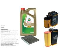 Denckermann Controllo Set 5L castrol edge 5W-30 C3 per Audi A2 1.4 Tdi