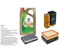 Denckermann Controllo Set 5L castrol edge 5W-30 C3 per Audi A4 Avant 1.9