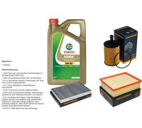 DENCKERMANN Controllo Set 5L CASTROL EDGE 5W-30 C3 Per Audi A4 Avant 2.0 TDI