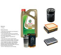 DENCKERMANN Controllo Set 5L CASTROL EDGE 5W-30 C3 Per Audi A6 1.9 TDI