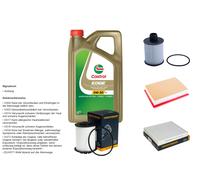 DENCKERMANN Controllo set 5L CASTROL EDGE 5W-30 C3 per Chevrolet Aveo