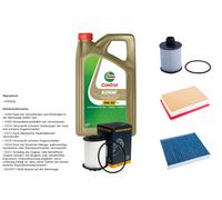 DENCKERMANN Controllo set 5L CASTROL EDGE 5W-30 C3 per Chevrolet Aveo