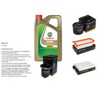 Denckermann Controllo Set 5L castrol edge 5W-30 C3 per Dacia Lodgy 1.5