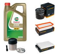 DENCKERMANN Controllo Set 5L CASTROL EDGE 5W-30 C3 Per Dacia Lodgy 1.5 DCI