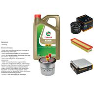 DENCKERMANN Controllo set 5L CASTROL EDGE 5W-30 C3 per Dacia Logan MCV 1.5