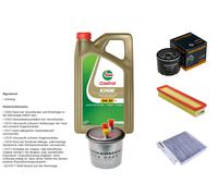 DENCKERMANN Controllo set 5L CASTROL EDGE 5W-30 C3 per Dacia Logan MCV 1.5