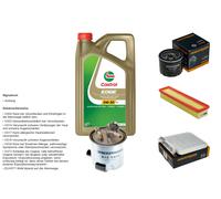 DENCKERMANN Controllo set 5L CASTROL EDGE 5W-30 C3 per Dacia Logan MCV 1.5