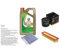Denckermann Controllo Set 5L castrol edge 5W-30 C3 per Dacia Logan MCV