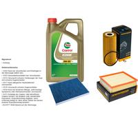 Denckermann Controllo Set 5L castrol edge 5W-30 C3 per Di VW Passat Variant