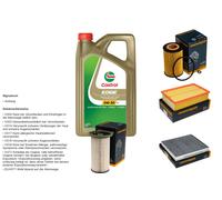 Denckermann Controllo Set 5L castrol edge 5W-30 C3 per Di VW Touran 2.0