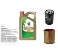 Denckermann Controllo Set 5L castrol edge 5W-30 C3 per Fiat Doblo 1.6 16V