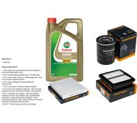 Denckermann Controllo Set 5L castrol edge 5W-30 C3 per Honda Civic Pieghevoli X